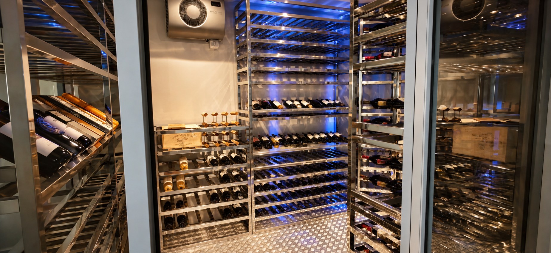 Climate-controlled wine cellar